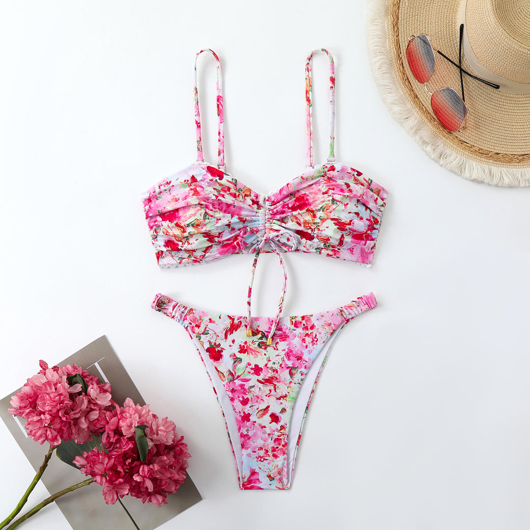 Damen Bandeau-Bikini mit raffinierten Rüschendetails EB