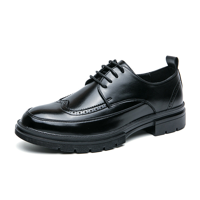 Herren Elegante Schnürschuhe aus hochwertigem Leder mit rutschfester Sohle EB