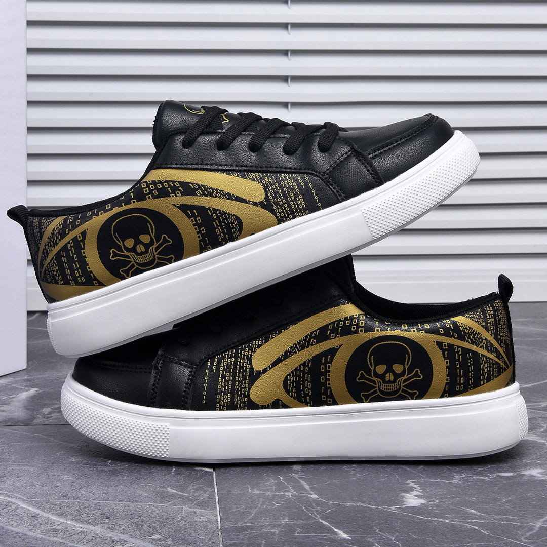 Damen Sneakers mit coolem Skull-Design und gepolsterter Sohle EB