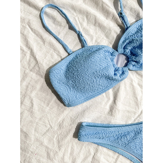 Damen Bandeau-Bikini mit strukturiertem Gewebe EB