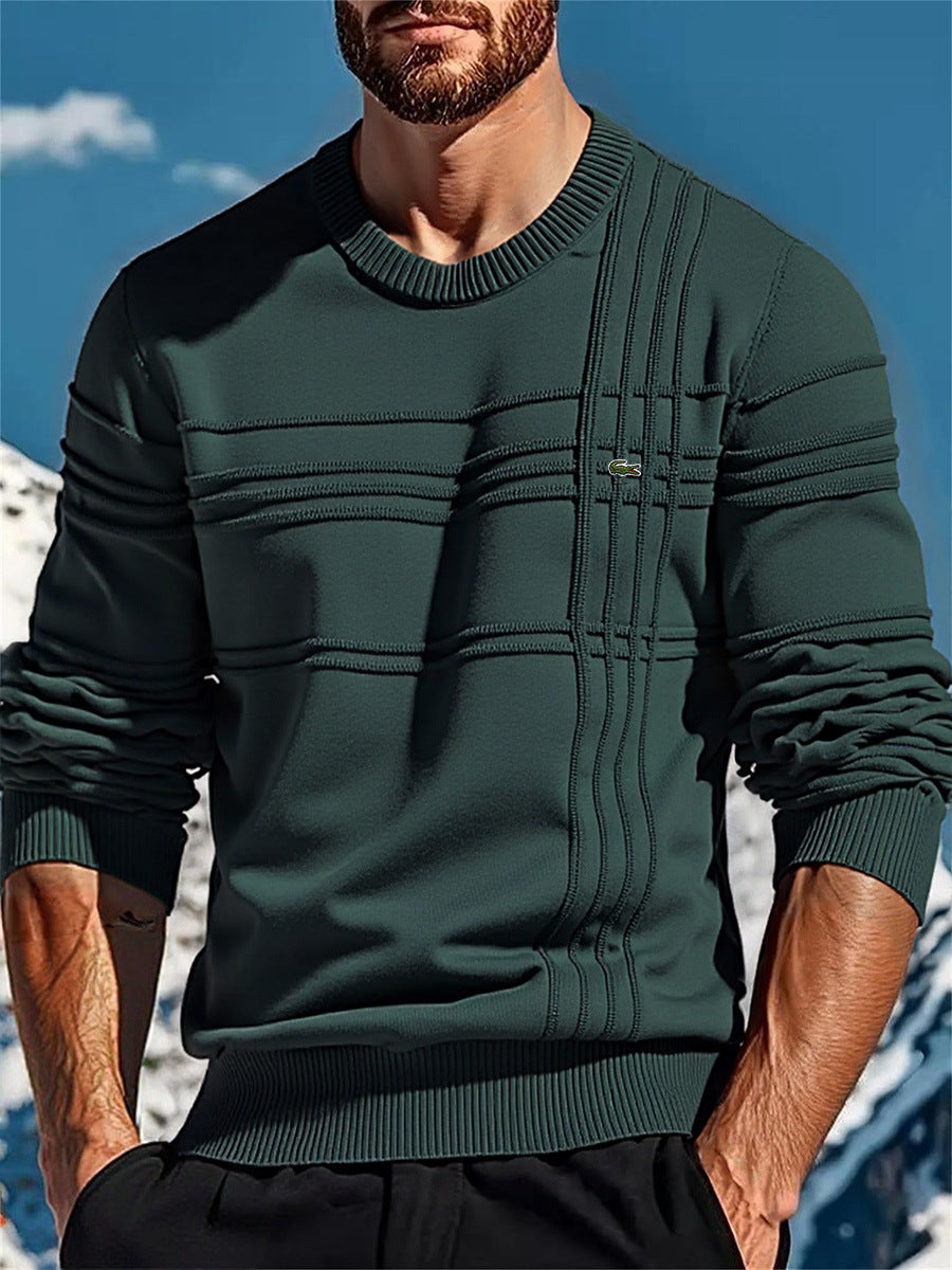 Herren stylischer Strickpullover mit einzigartigen Texturdetails EB