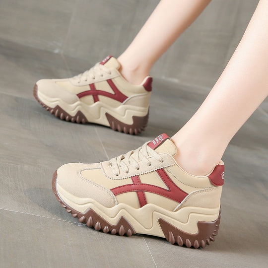 Damen sportliche Chunky Sneakers mit dämpfendem Sohlenprofil EB
