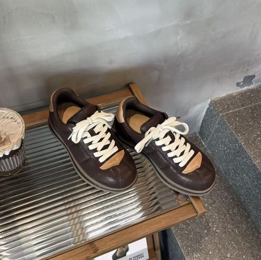 Damen modische Sneaker mit hochwertigem Leder und bequemer Polsterung EB