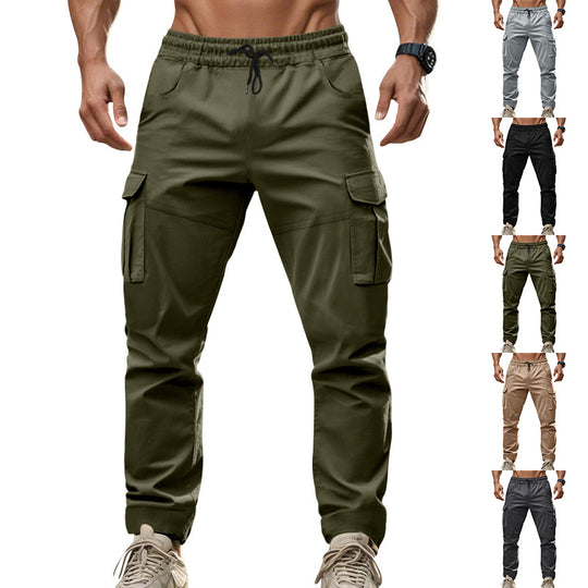Herren Cargo-Hose mit funktionalen Seitentaschen und elastischem Bund EB