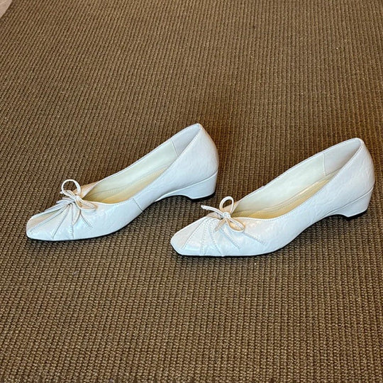 Damen elegante Ballerinas mit raffiniertem Faltendesign und bequemer Innensohle EB