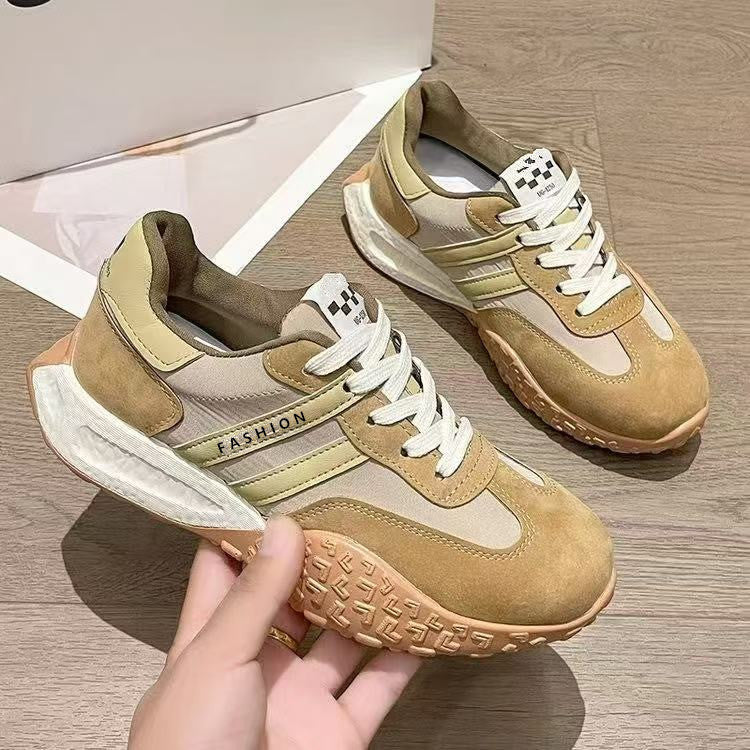 Damen Sportliche Sneakers mit modischem Veloursleder und einzigartigem Profil EB