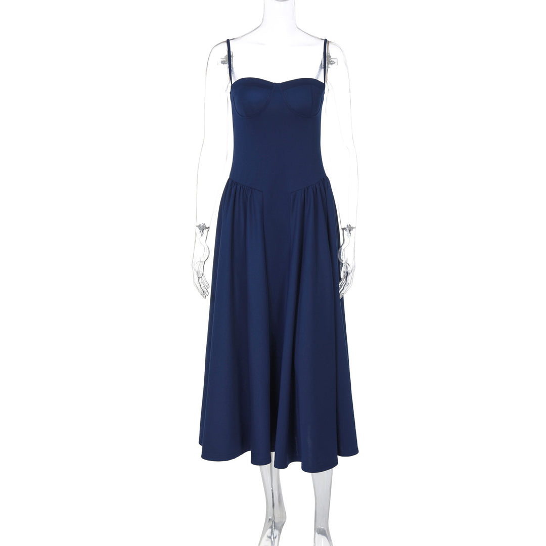 Damen Maxi-Kleid mit elegantem Bustier-Oberteil und fließendem Rock EB