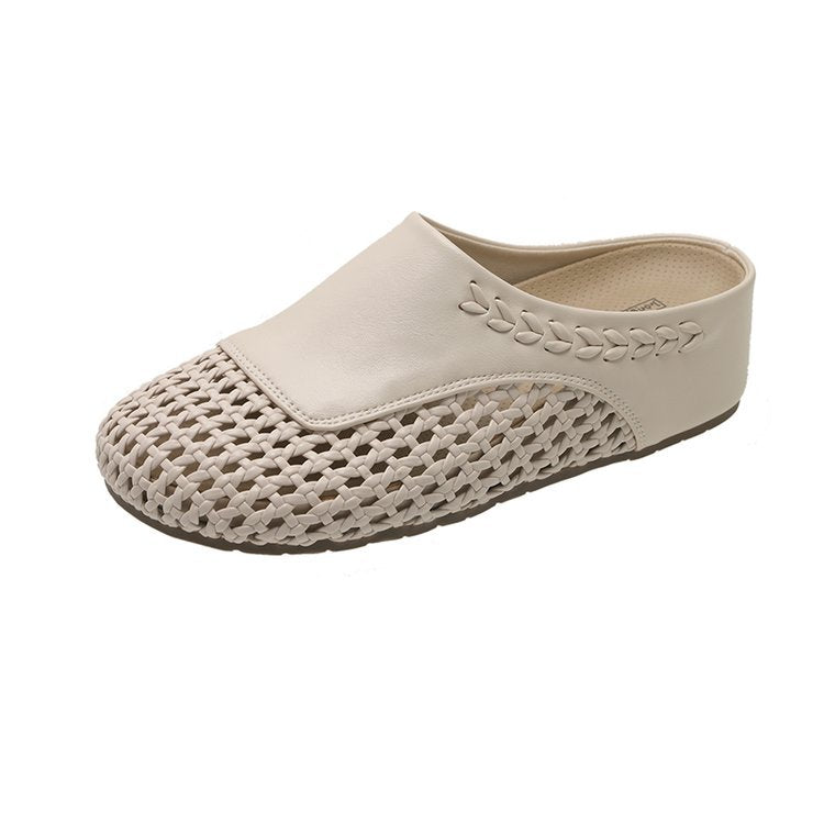 Damen modische Hausschuhe mit geflochtenem Design und weichem Innenfutter EB