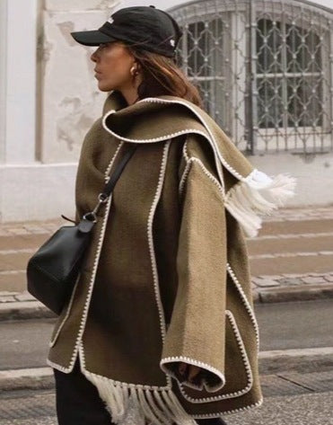 Damen Fransenjacke mit eleganter Saumverzierung EB