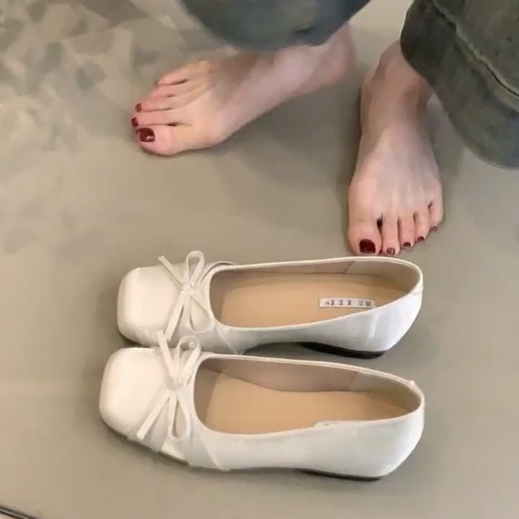 Damen Ballerinas mit dekorativem Schleifendetail und komfortablem Fußbett EB
