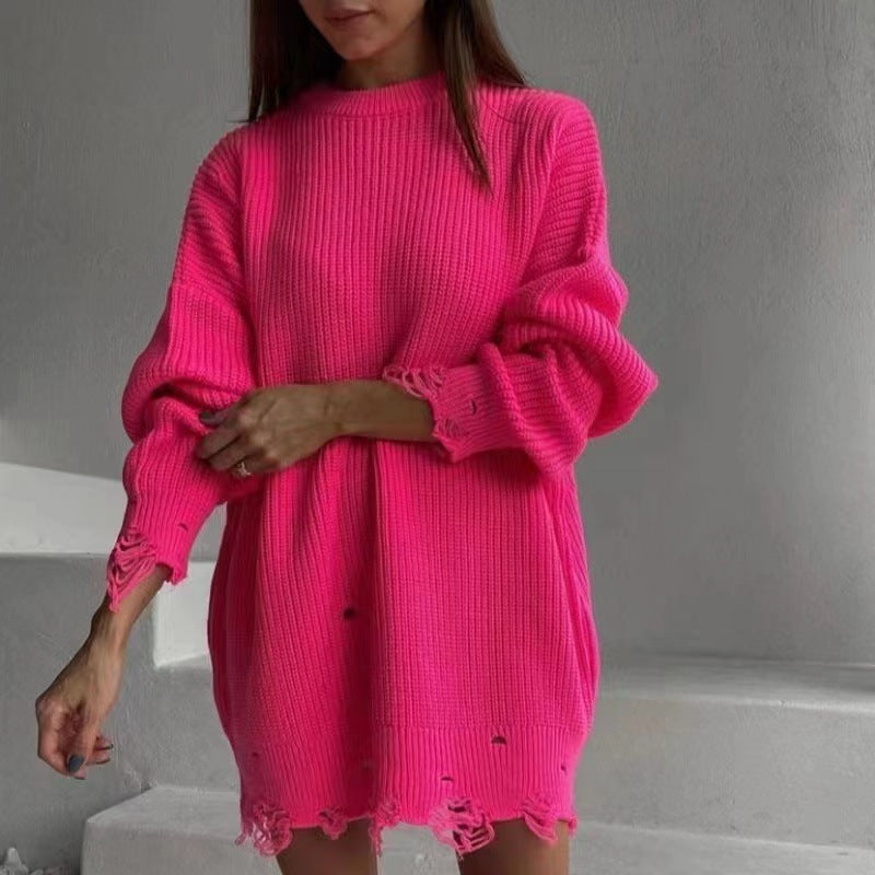 Damen Oversized Strickkleid EB
