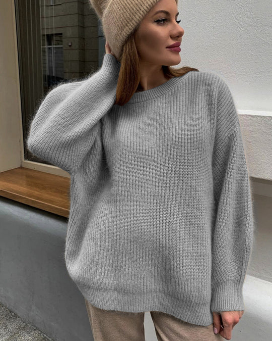 Damen Oversized Pullover aus hochwertigem Strick EB