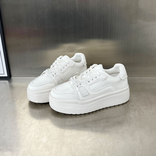 Damen Komfortable Plateau Sneakers mit atmungsaktivem Obermaterial EB