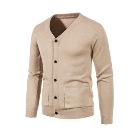Herren Eleganter V-Ausschnitt Strickcardigan EB