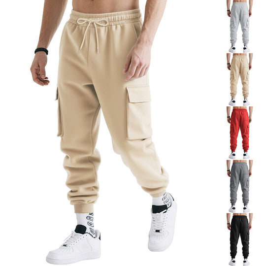 Herren Cargo-Jogginghose mit seitlichen Taschen und elastischem Bund EB