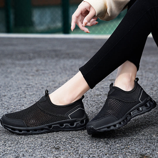 Damen Atmungsaktive Freizeitschuhe mit elastischem Slip-On Design EB
