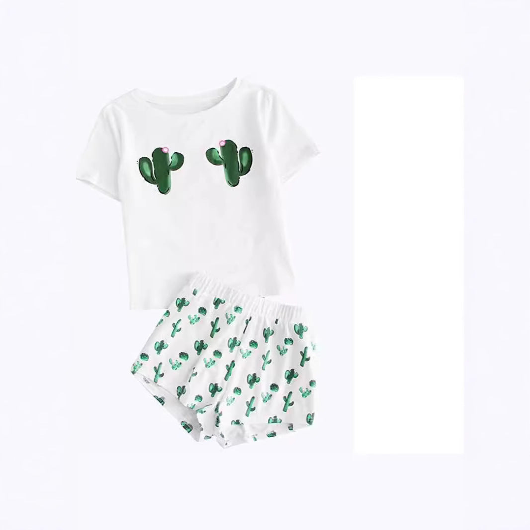 Damen Pyjama-Set mit humorvollem Print und bequemer Passform EB