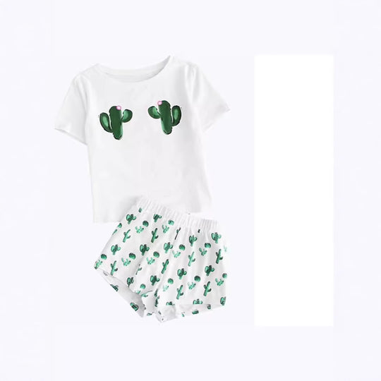 Damen Pyjama-Set mit humorvollem Print und bequemer Passform EB