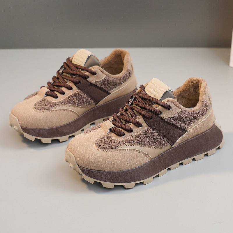 Damen Sportliche Sneakers mit Warmfutter und rutschfester Laufsohle EB