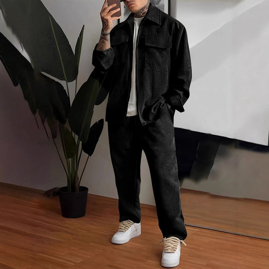 Herren Flanelljacke mit praktischen Taschen EB