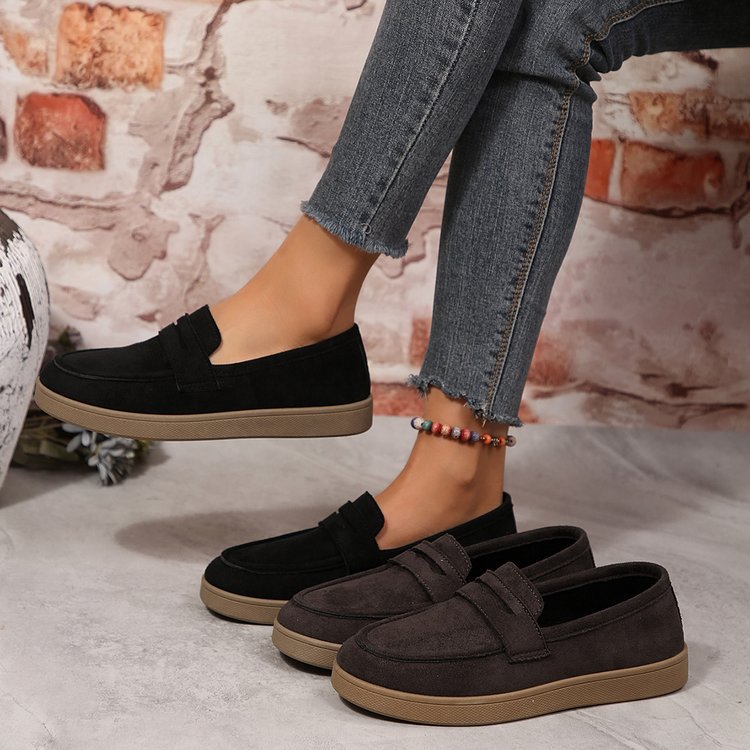 Damen Mokassinsocken mit weichem Wildleder und ergonomischem Fußbett EB