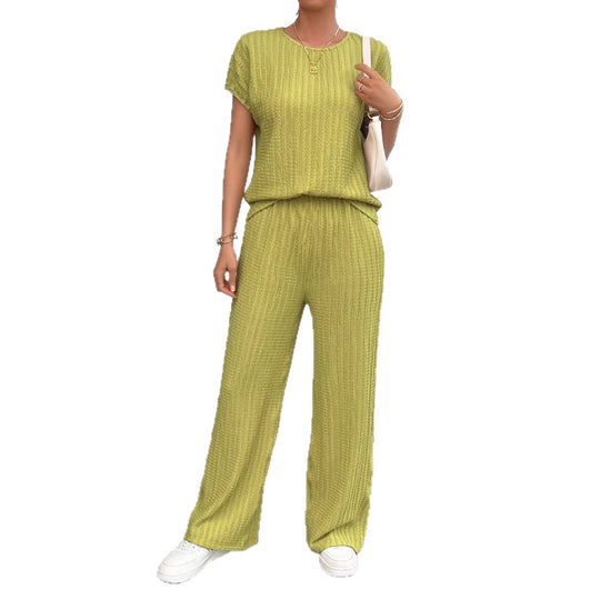 Damen Elegantes Lounge-Set mit feinen Streifen und entspannter Passform EB