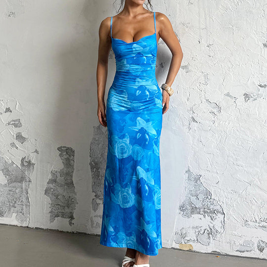 Damen Figuroptimiertes Maxikleid mit floralem Design EB