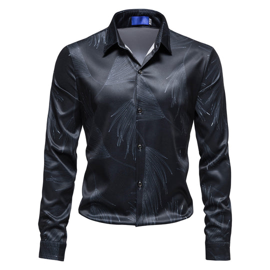 Herren Hemd mit elegantem Muster und modernem Glanz EB