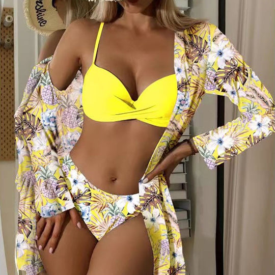 Damen Strandkimono mit floralem Design EB