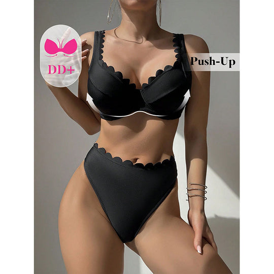 Damen Bikini-Set mit eleganten Wellenspitzen EB