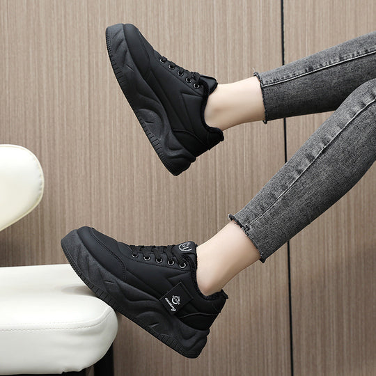 Damen modische Sneakers mit warmem Innenfutter und robuster Profilsohle EB