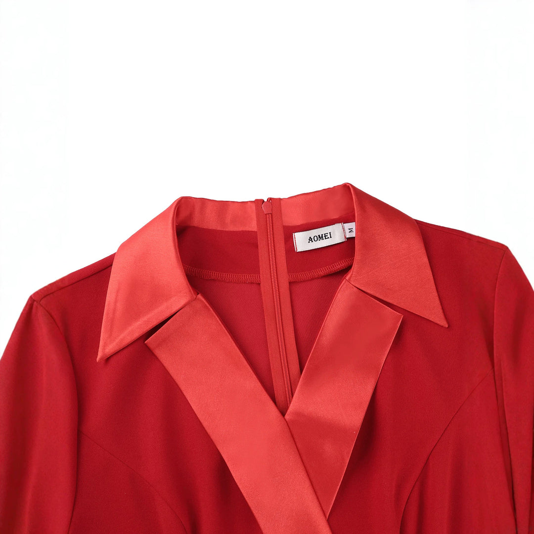 Damen elegantes Dress mit raffinierten Rüschendetails EB