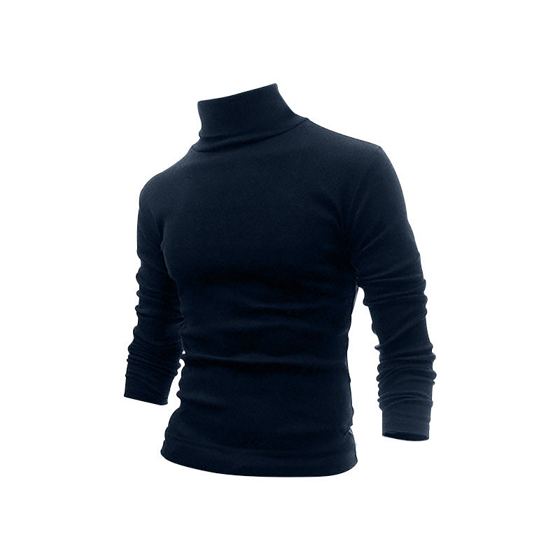 Herren Schmal geschnittenes Rollkragen-Feinstrickshirt mit Stretchkomfort EB