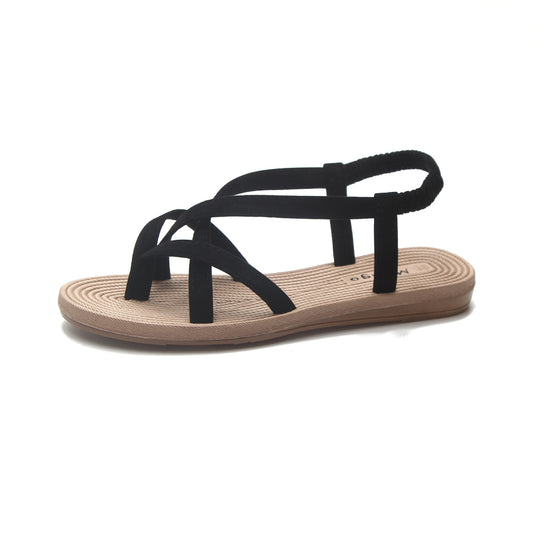 Damen nan Riemchensandalen mit elastischem Fersenriemen und gedämpftem Komfortfußbett EB