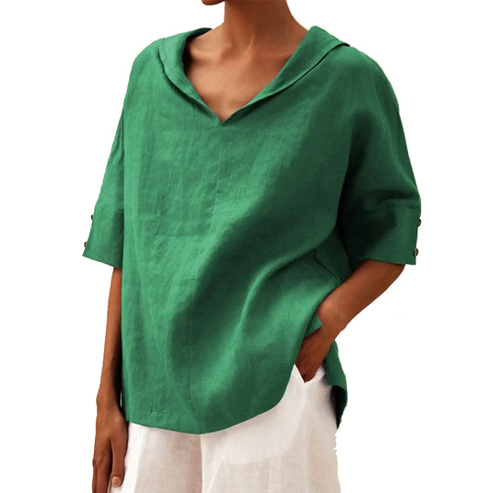 Damen Lässige Bluse mit floralem Muster und modernem Kragen EB