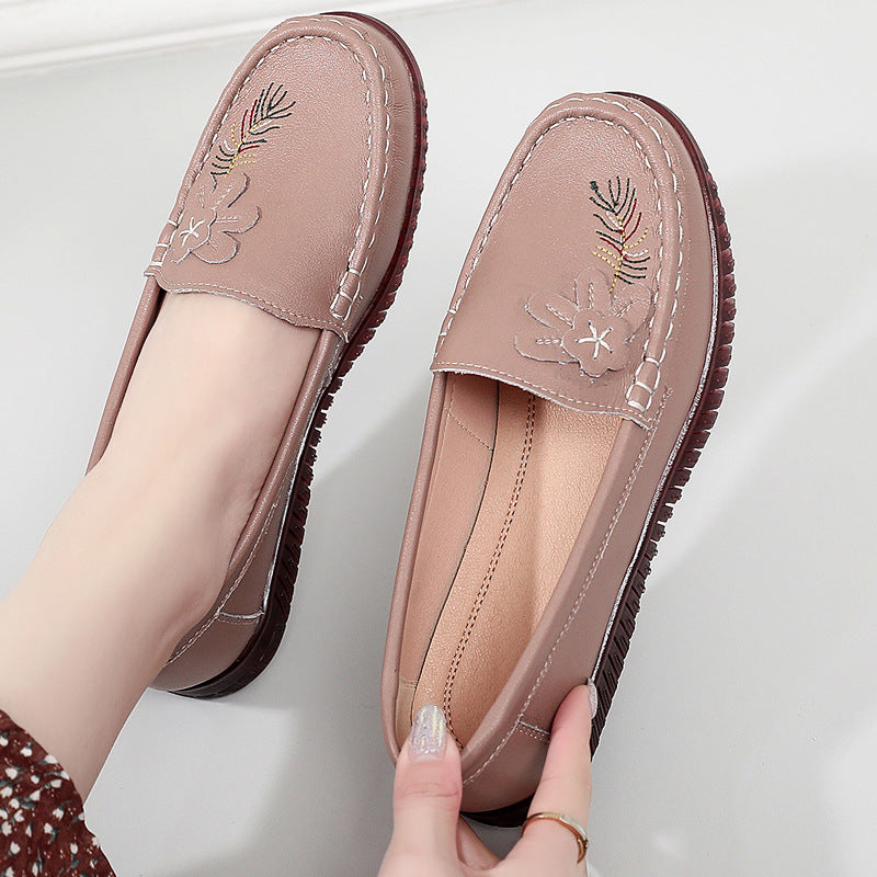 Damen Mokassins mit floralem Design und komfortabler Sohle EB
