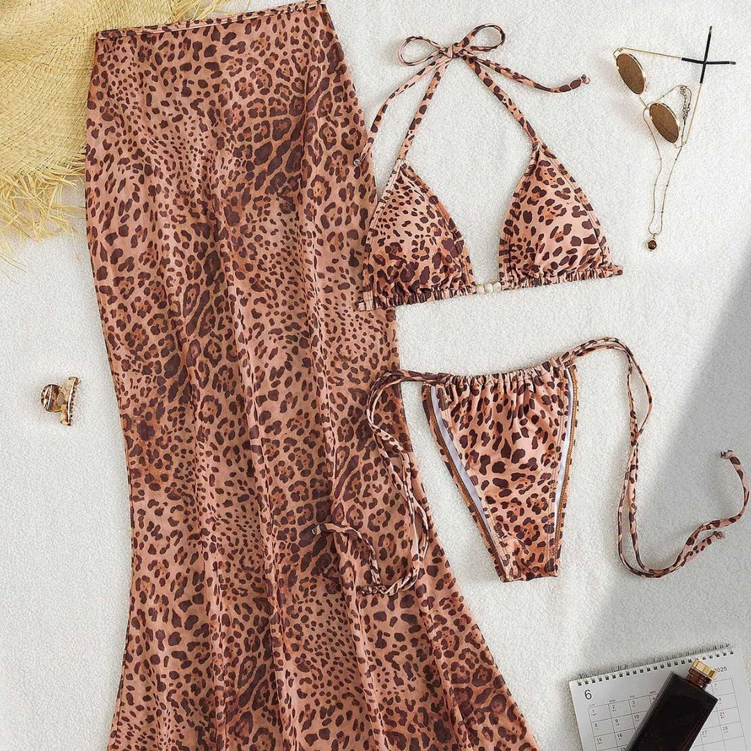 Damen Triangel-Bikini mit seitlichem Slip und verstellbaren Bändern EB