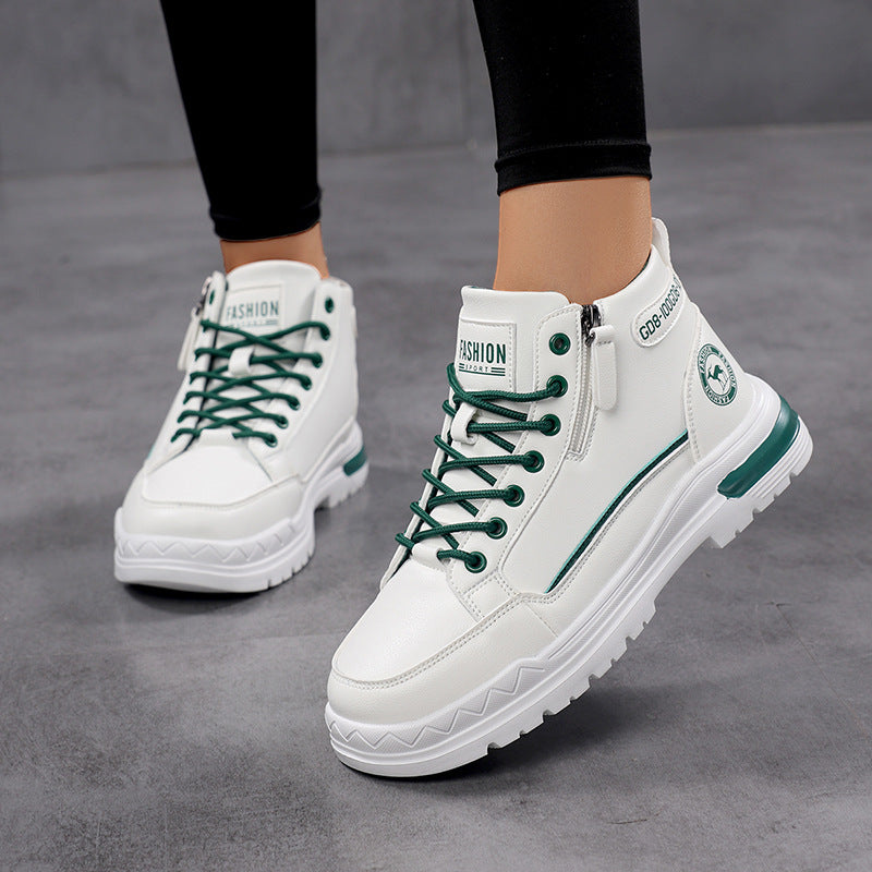 Damen modische High-Top Sneakers mit praktischer Schnürung EB