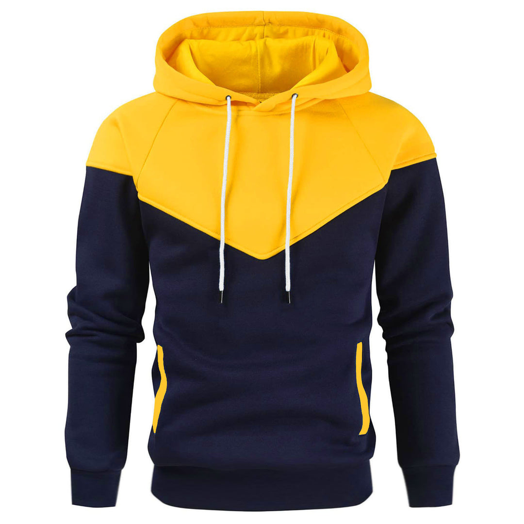 Herren modischer Hoodie mit innovativem Patchwork-Design EB
