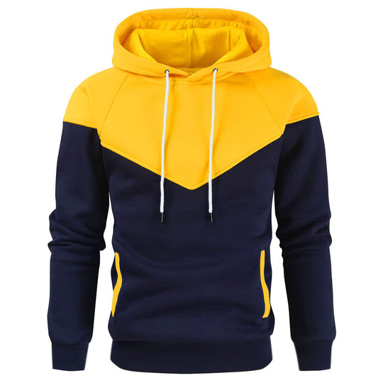 Herren modischer Hoodie mit innovativem Patchwork-Design EB