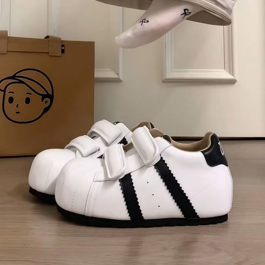 Damen Bequeme Sneakers mit doppeltem Klettverschluss und sportlichem Design EB