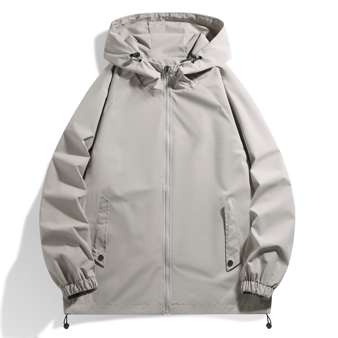 Herren Funktionsjacke mit verstellbarem Kapuzenkragen und elastischen Ärmelbündchen EB