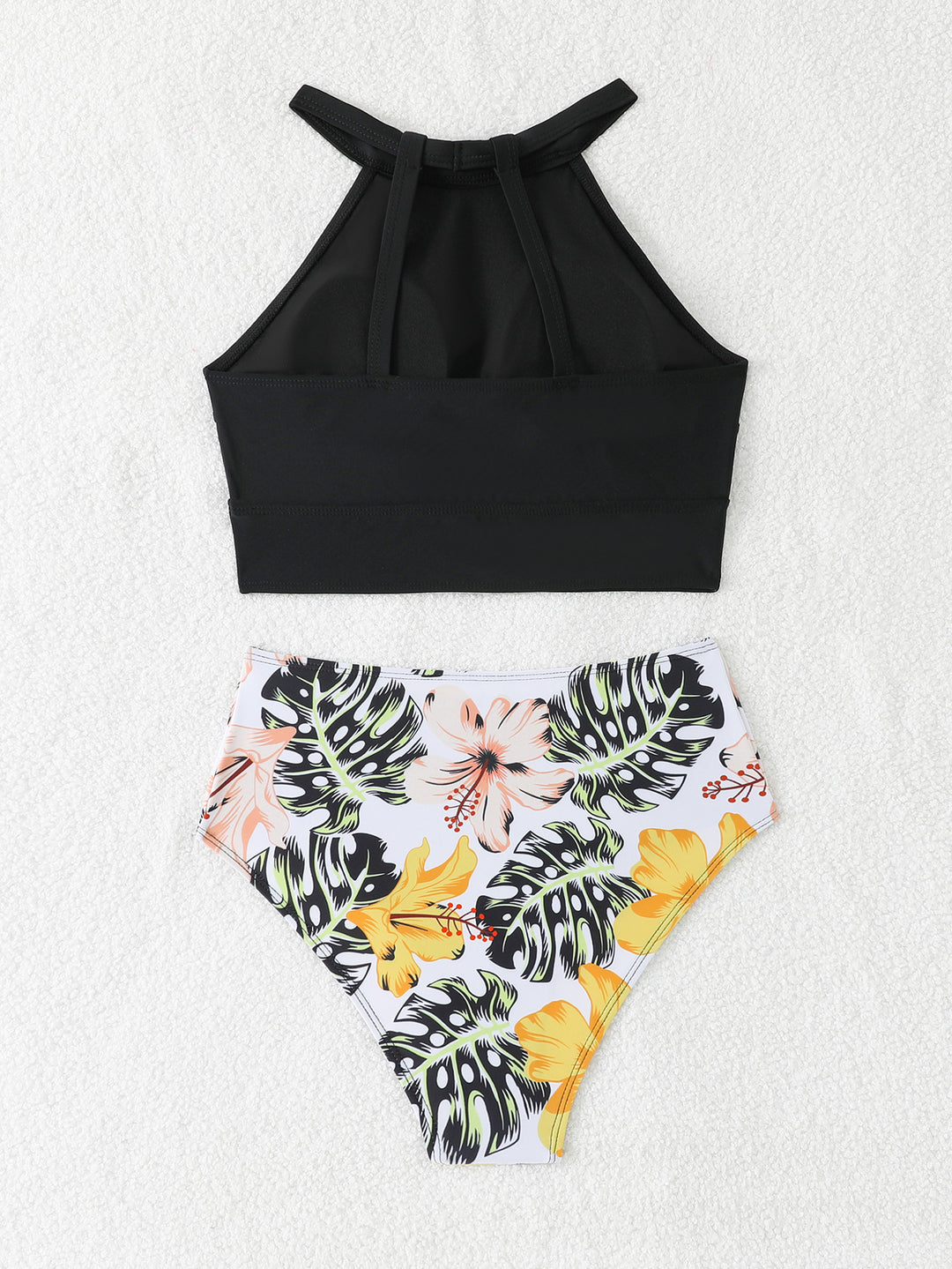 Damen Bikini-Set mit hohem Bund und sportlichem Oberteil EB