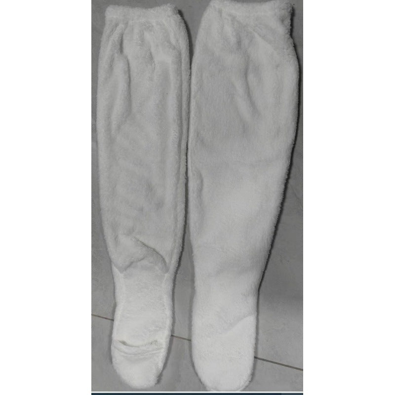 Damen Kuschelige Overknee-Socken aus weichem Fleece EB