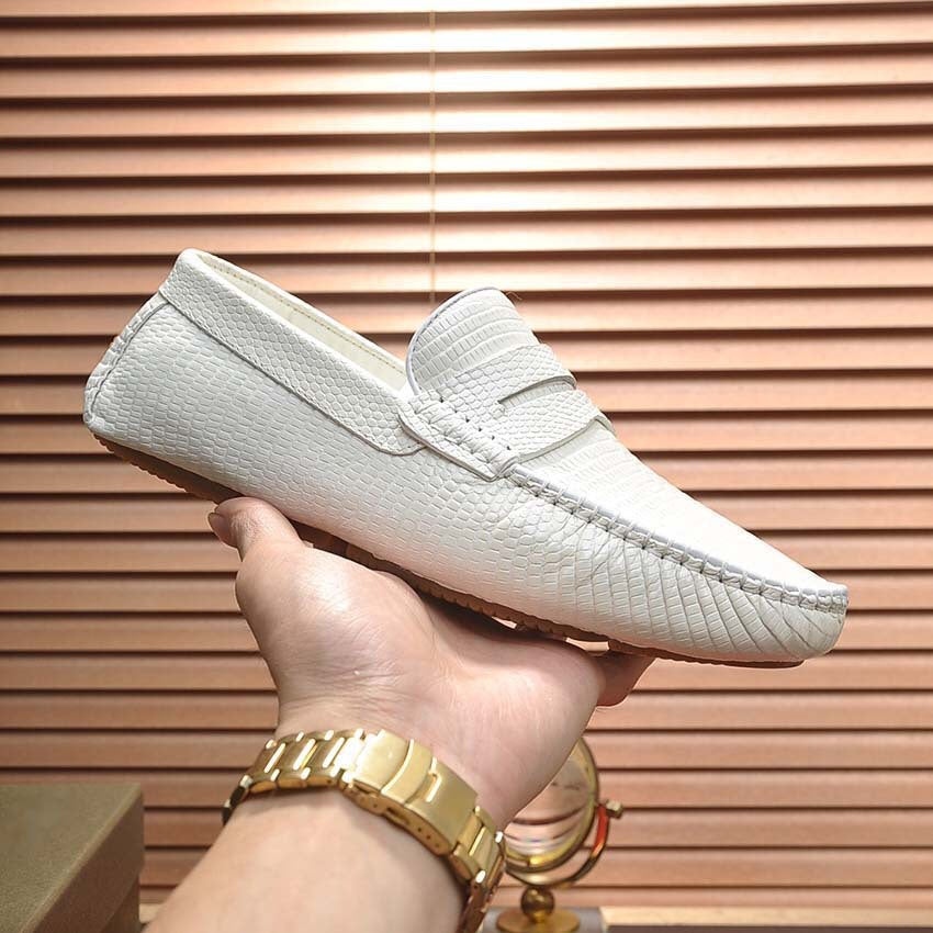 Herren Mokassins mit geprägter Lederoberfläche und komfortablem Fußbett EB