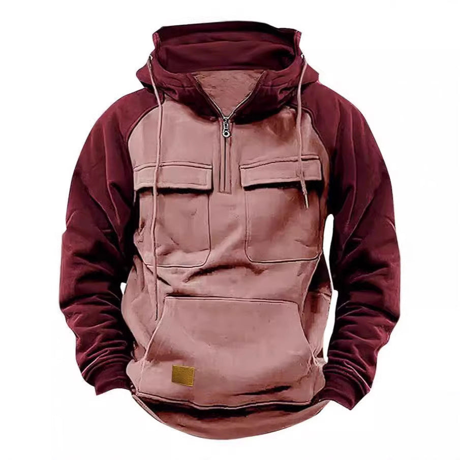 Herren funktionale Kapuzenjacke mit praktischen Taschen EB