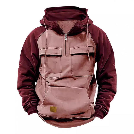 Herren funktionale Kapuzenjacke mit praktischen Taschen EB