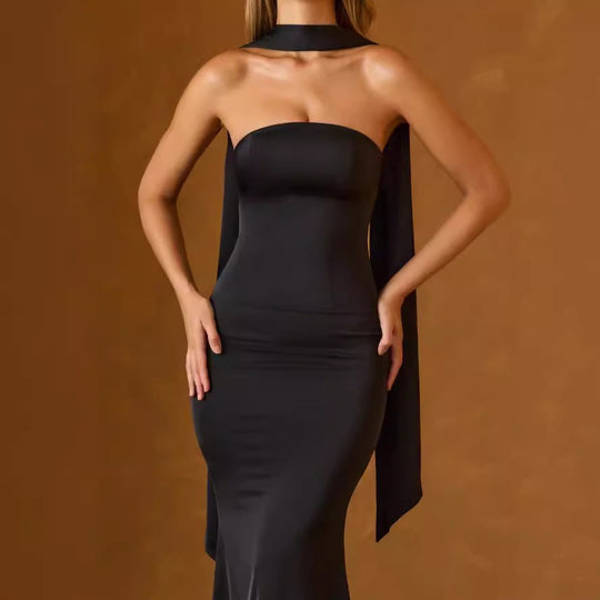 Damen Maxikleid im eleganten Stil mit schmalem Schnitt EB