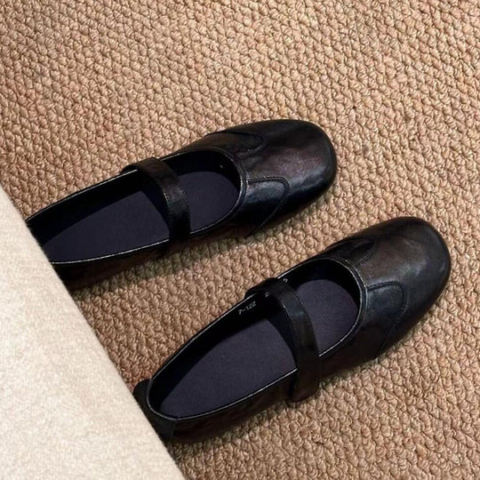Damen Komfortable und elegante Ballerinas mit verstellbarem Riemchen EB