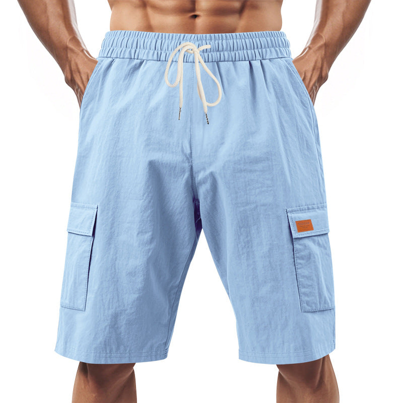 Herren Cargo-Shorts mit vielseitigen Taschen und elastischem Bund EB